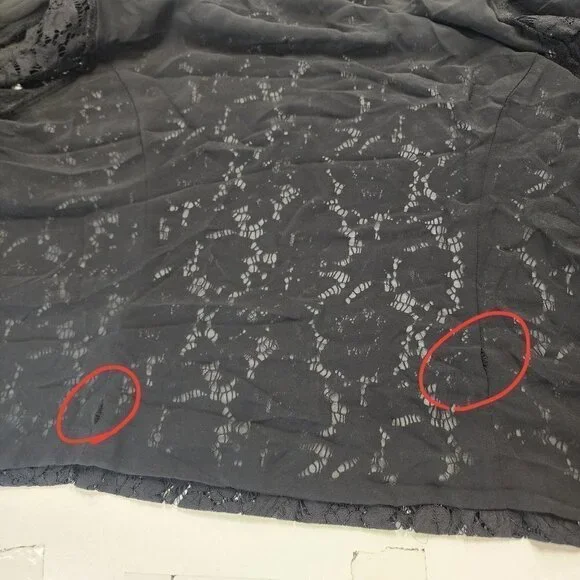 Torrid Black Lace Open Front  Long Sleeve Blazer Women's 4X - Picture 10 of 11